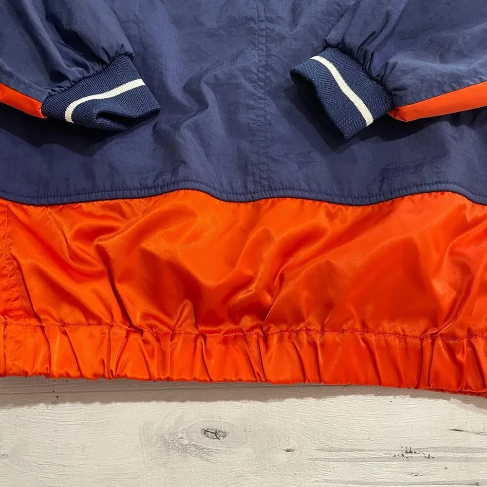 Vintage 90's Nike orange‎ navy Pullover Windbreaker Youth XL